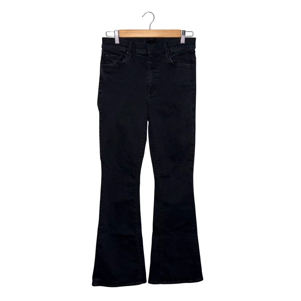 MOTHER The Weekender Jeans Womens 28 Black Excellent Flare Not Guilty 1585-180
